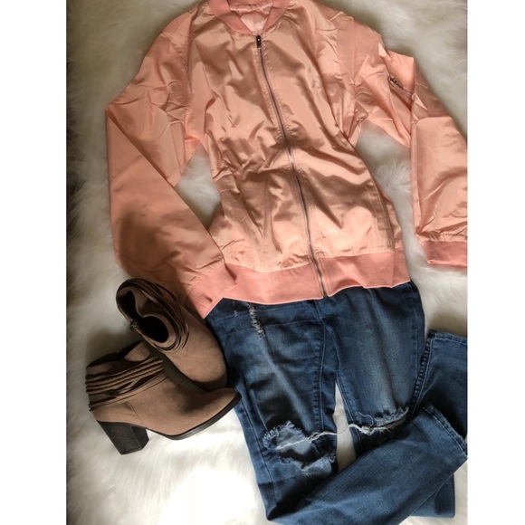 Pink bomber jacket 💕 - Picture 2 of 3